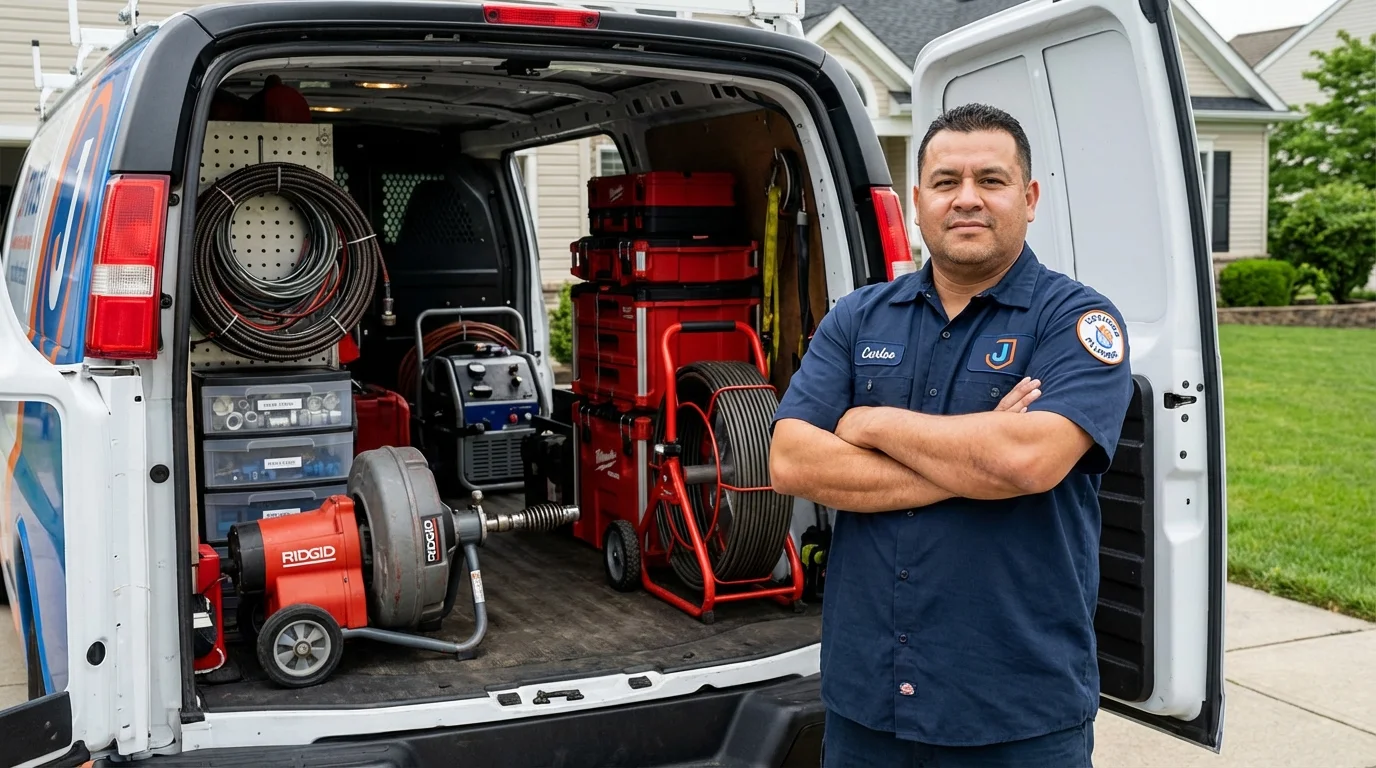 Professional drain cleaning equipment and Johns Plumbing LLC plumber in Orem